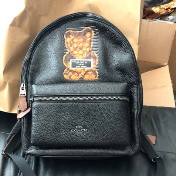 COACH Medium Charlie Vandal Gummy Leather Backpack